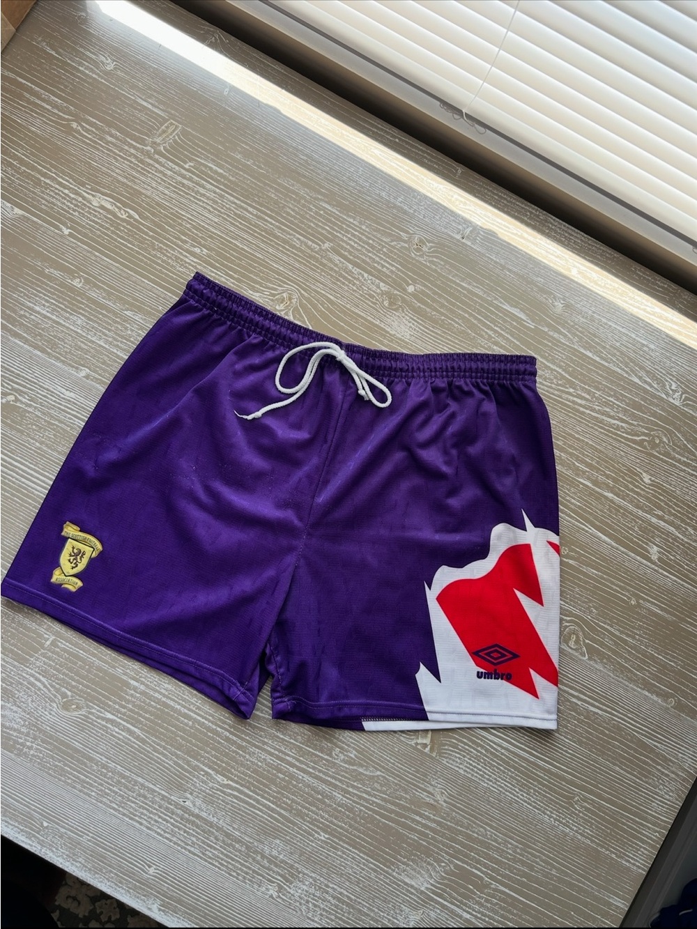 90s Scotland Vintage Umbro Men’s Purple Umbro Shorts